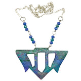Goddess Shield Necklace Water Lillies