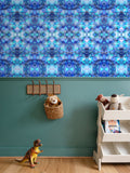 Repeat Pattern Wallpaper Mediterranean Blue