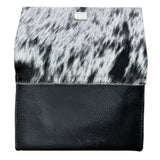 Vermont Black & White Leather Purse Small