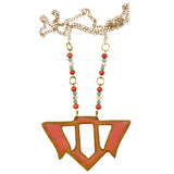 Goddess Shield Necklace Fruit Punch