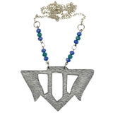 Goddess Shield Necklace Water Lillies