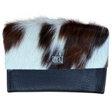 Vermont Brown & White Leather Purse Small
