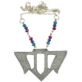 Goddess Shield Necklace Water Lillies
