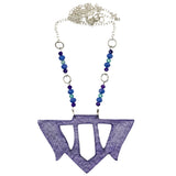 Goddess Shield Necklace Hydrangea Dreams