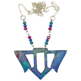 Goddess Shield Necklace Water Lillies