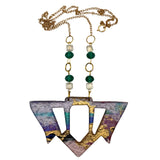 Goddess Shield Necklace Mediterranean Sunrise