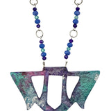 Goddess Shield Necklace Hydrangea Dreams