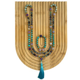 Fluorite, Imperial Jasper, Agate & Amazonite Mala Beaded Necklace