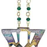 Goddess Shield Necklace Mediterranean Sunrise