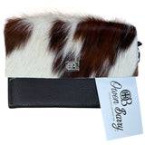 Vermont Brown & White Leather Purse Small