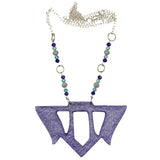 Goddess Shield Necklace Hydrangea Dreams