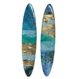 Long Surfboard Mixed Media on Acrylic Resin Earring Pair