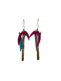 Abstract Cluster Hoop Mixed Media on Acrylic Resin Earring Pair