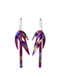 Abstract Cluster Hoop Mixed Media on Acrylic Resin Earring Pair