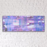 Modern Tartan Lilac- Original Set of 3 Acrylic Abstract Art On Canvas